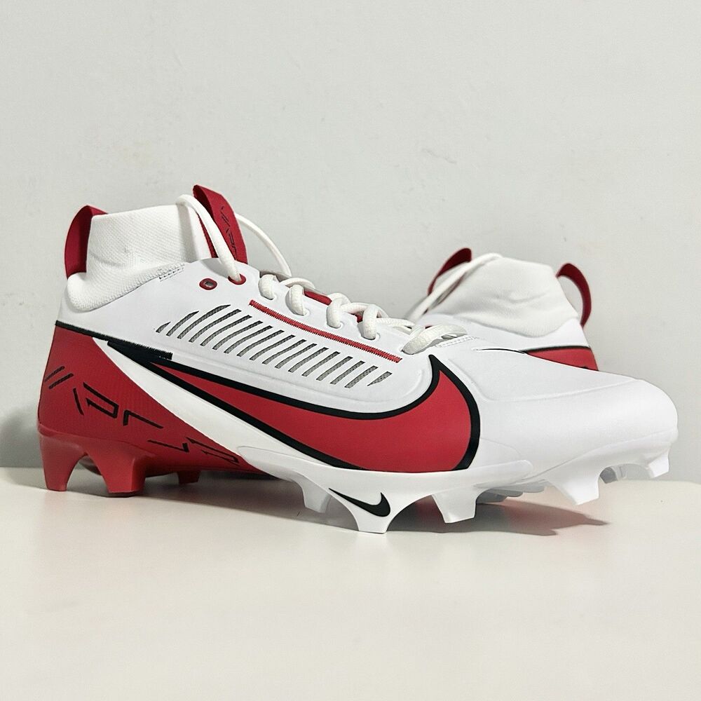 Nike Vapor Edge Pro 360 2 “White University Red” Men’s Size 13.5 Football Cleats